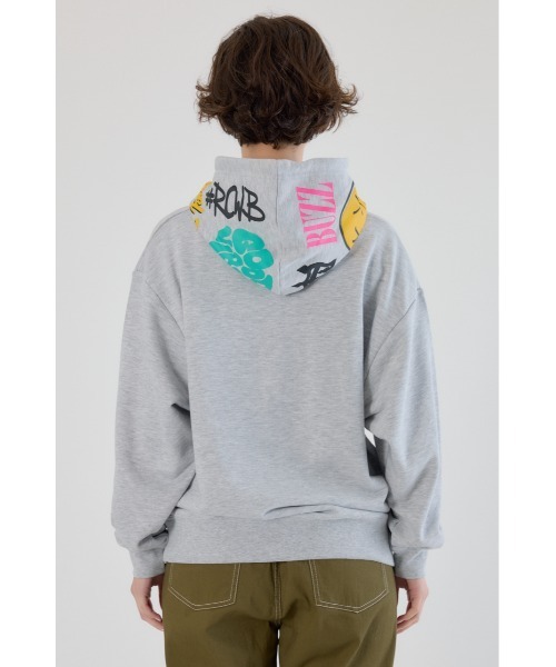 RODEO CROWNS WIDE BOWL（ロデオクラウンズワイドボウル）の「HOOD DECORATION パーカー（パーカー・レディース・ブラック/グレー×ホワイト/オフホワイト・MEDIUM/LARGE）」の22枚目の写真