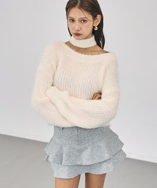 ANAP（アナップ）の「ティアード インパン付き ミニ スカート（スカート・レディース・ブラック/グレー・S/M）」の14枚目の写真