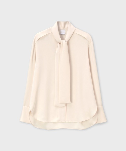 ウィメンズ サテン ボウタイ ブラウス / 165014 SH191（シャツ