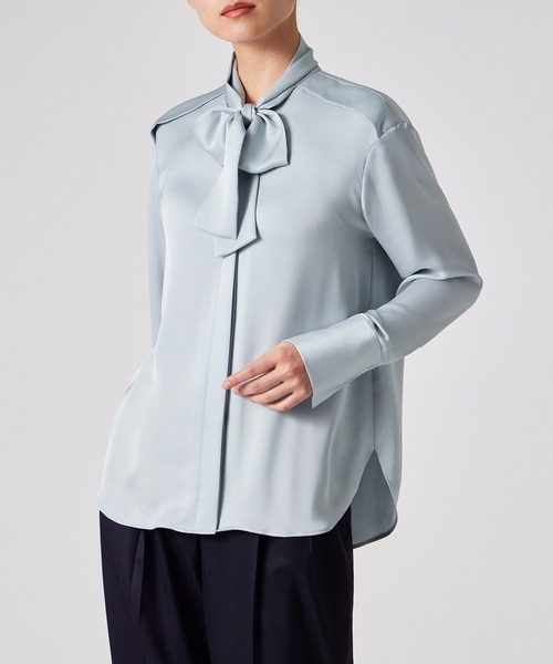 Paul Smith(ポールスミス)の「ウィメンズ サテン ボウタイ ブラウス / 165014 SH191(シャツ/ブラウス・レディース・オフホワイト/ライトブルー・40/38)」の17枚目の写真