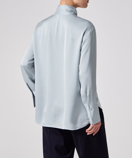 Paul Smith(ポールスミス)の「ウィメンズ サテン ボウタイ ブラウス / 165014 SH191(シャツ/ブラウス・レディース・オフホワイト/ライトブルー・40/38)」の18枚目の写真