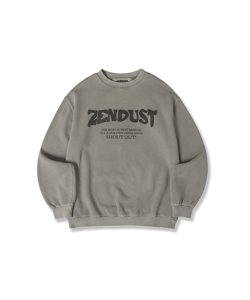 ZENDUST(ジェンダスト)の「Lefe Sweat Shirt - 6COL(スウェット・レディース・ブラックミックス/ライトカーキ/ピンク/ブラック/アッシュグレー/チェリーピンク・MEDIUM/LARGE/SMALL)」の4枚目の写真
