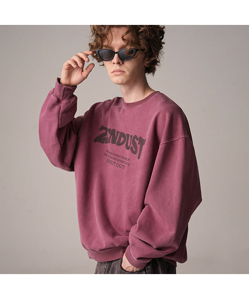 ZENDUST(ジェンダスト)の「Lefe Sweat Shirt - 6COL(スウェット・レディース・ブラックミックス/ライトカーキ/ピンク/ブラック/アッシュグレー/チェリーピンク・MEDIUM/LARGE/SMALL)」の6枚目の写真