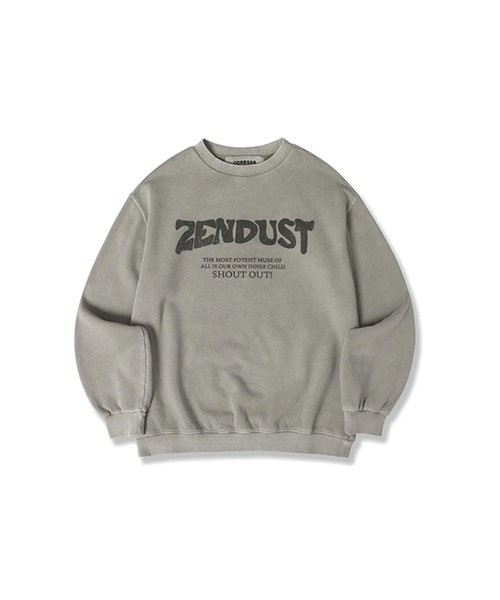 ZENDUST(ジェンダスト)の「Lefe Sweat Shirt - 6COL(スウェット・レディース・ブラックミックス/ライトカーキ/ピンク/ブラック/アッシュグレー/チェリーピンク・MEDIUM/LARGE/SMALL)」の1枚目の写真