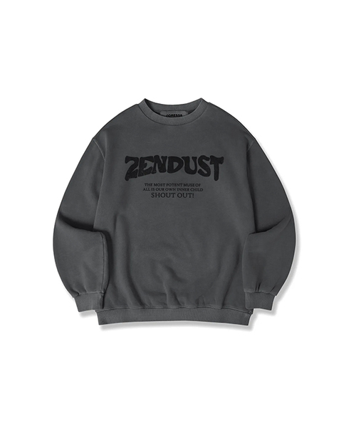 ZENDUST(ジェンダスト)の「Lefe Sweat Shirt - 6COL(スウェット・レディース・ブラックミックス/ライトカーキ/ピンク/ブラック/アッシュグレー/チェリーピンク・MEDIUM/LARGE/SMALL)」の2枚目の写真