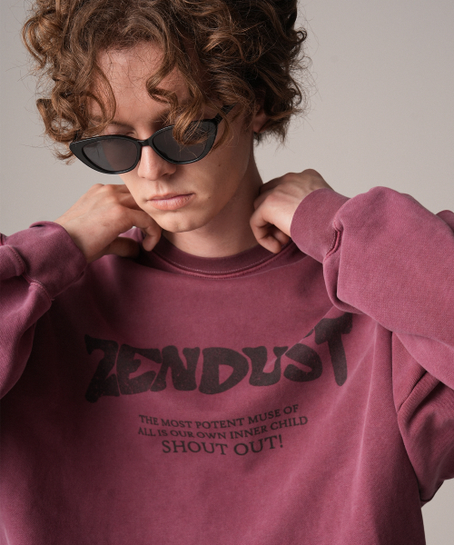 ZENDUST(ジェンダスト)の「Lefe Sweat Shirt - 6COL(スウェット・レディース・ブラックミックス/ライトカーキ/ピンク/ブラック/アッシュグレー/チェリーピンク・MEDIUM/LARGE/SMALL)」の7枚目の写真