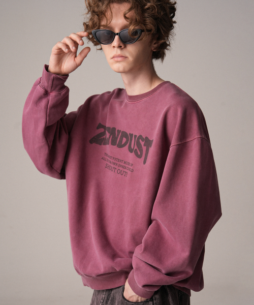 ZENDUST(ジェンダスト)の「Lefe Sweat Shirt - 6COL(スウェット・レディース・ブラックミックス/ライトカーキ/ピンク/ブラック/アッシュグレー/チェリーピンク・MEDIUM/LARGE/SMALL)」の8枚目の写真