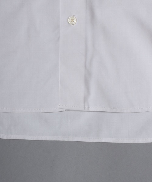ANPAS（アンパス）の「Cool-touch broadcloth long-sleeve shirt / レギュラーカラーブロードシャツ メンズ 長袖シャツ 無地 / ピンストライプ（シャツ/ブラウス・メンズ・ブルー系その他/ブルー/グリーン/グレー系その他/ホワイト・L/XL/M）」の9枚目の写真