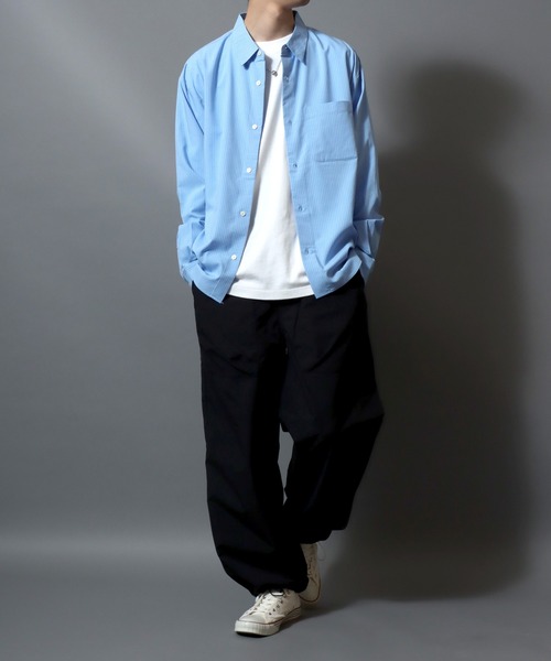セール】Cool-touch broadcloth long-sleeve shirt / レギュラーカラー