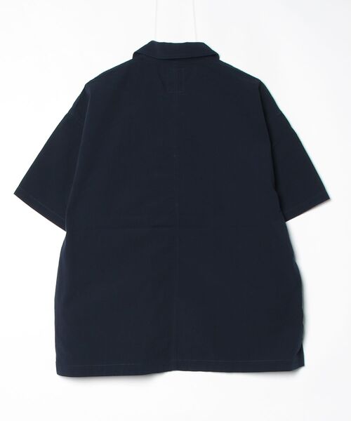 DANTON(ダントン)の「DANOTN/ダントン カバーオールショートスリーブシャツ COVERALL SHORT SLEEVE SHIRT DT-B0239 MUG(シャツ/ブラウス・メンズ・ネイビー/ブラック・42/40)」の3枚目の写真