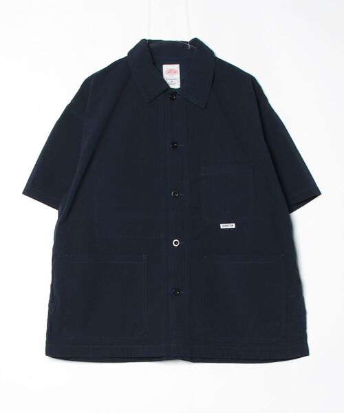 DANTON(ダントン)の「DANOTN/ダントン カバーオールショートスリーブシャツ COVERALL SHORT SLEEVE SHIRT DT-B0239 MUG(シャツ/ブラウス・メンズ・ネイビー/ブラック・42/40)」の13枚目の写真