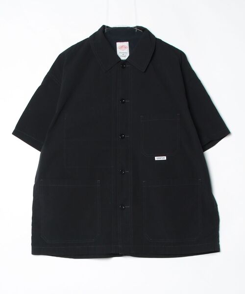 DANTON(ダントン)の「DANOTN/ダントン カバーオールショートスリーブシャツ COVERALL SHORT SLEEVE SHIRT DT-B0239 MUG(シャツ/ブラウス・メンズ・ネイビー/ブラック・42/40)」の7枚目の写真