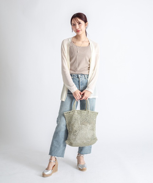 The Bagmati(ザバグマティ)の「【The Bagmati/ザバグマティ】かごバッグ メタリックコード マクラメ編み(かごバッグ・レディース・ホワイトゴールド/シルバー・FREE)」の17枚目の写真