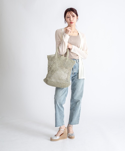 The Bagmati(ザバグマティ)の「【The Bagmati/ザバグマティ】かごバッグ メタリックコード マクラメ編み(かごバッグ・レディース・ホワイトゴールド/シルバー・FREE)」の19枚目の写真