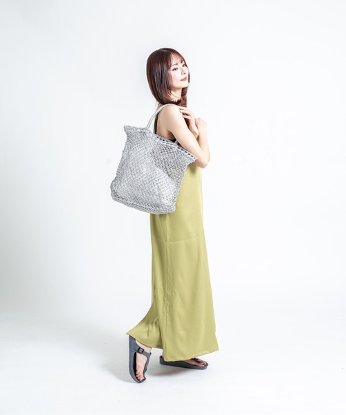 The Bagmati(ザバグマティ)の「【The Bagmati/ザバグマティ】かごバッグ メタリックコード マクラメ編み(かごバッグ・レディース・ホワイトゴールド/シルバー・FREE)」の14枚目の写真