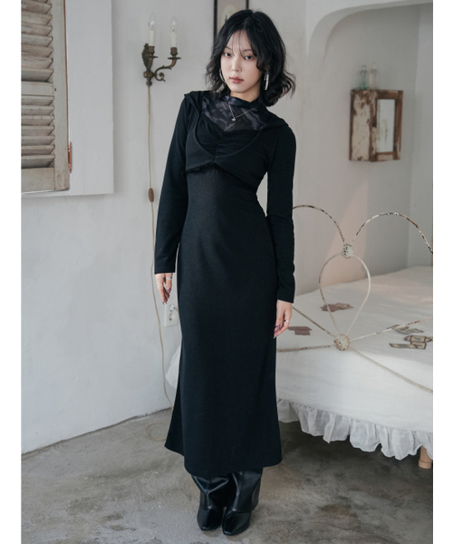 MIMI MONDE(ミミモンド)の「Lace hoodie dress(Black)(ワンピース・レディース・その他・FREE)」の5枚目の写真