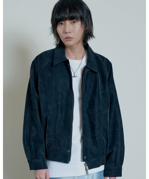 INEXCIS(イネクシス)の「Twill Nubuck Leather Bomber (Black)(ライダースジャケット・メンズ・その他・L/M)」の1枚目の写真