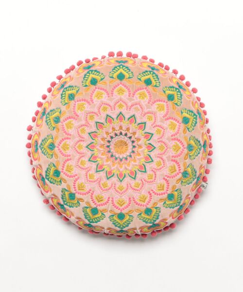 チャイハネ（チャイハネ）の「【チャイハネ】ジャスタ刺繍クッション（クッション/クッションカバー・レディース・ミント/ネイビー/オレンジ/ピンク・FREE）」の4枚目の写真