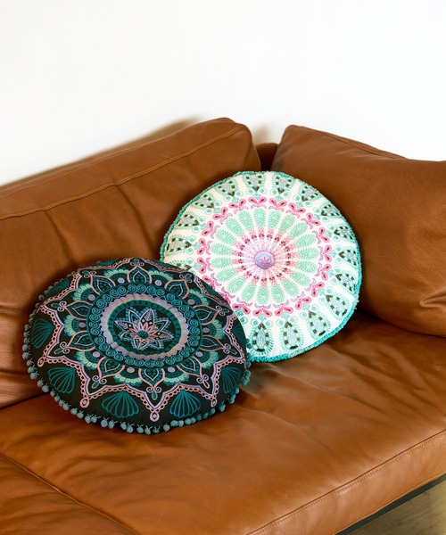 チャイハネ（チャイハネ）の「【チャイハネ】ジャスタ刺繍クッション（クッション/クッションカバー・レディース・ミント/ネイビー/オレンジ/ピンク・FREE）」の13枚目の写真