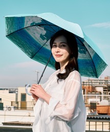 estaa（エスタ）の「遮光 遮熱 日傘 長傘 ハニカム プリント ”断熱日傘”（長傘）」