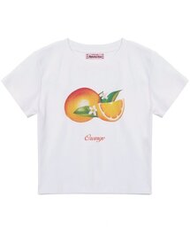 フレッシュオレンジゴルジクロップTシャツ_ホワイト