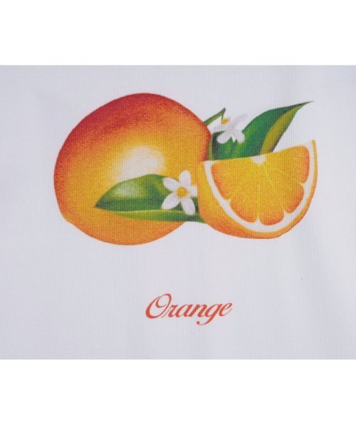 HIGH SCHOOL DISCO(ハイスクールディスコ)の「フレッシュオレンジゴルジクロップTシャツ_ホワイト(Tシャツ/カットソー・レディース・その他・FREE)」の5枚目の写真
