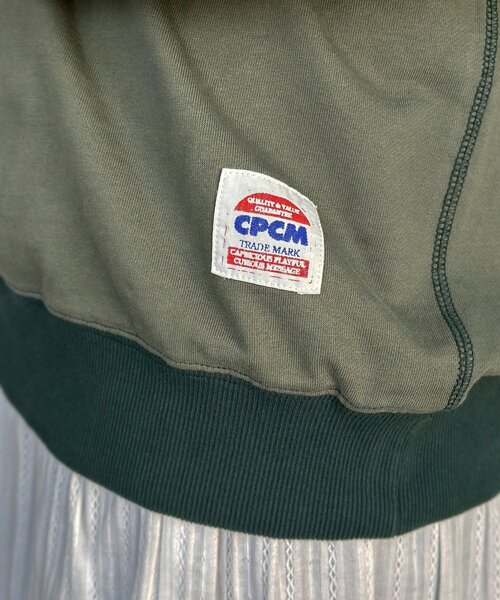 CPCM（シーピーシーエム）の「古着ライクロゴスウェット（Tシャツ/カットソー・メンズ・グリーン/ネイビー/オレンジ・MEDIUM/LARGE）」の10枚目の写真