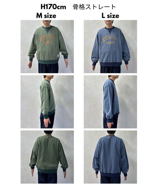 CPCM（シーピーシーエム）の「古着ライクロゴスウェット（Tシャツ/カットソー・メンズ・グリーン/ネイビー/オレンジ・MEDIUM/LARGE）」の22枚目の写真