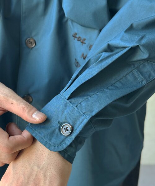 CPCM(シーピーシーエム)の「落書き刺繍シャツ(シャツ/ブラウス・レディース・グリーン/ネイビー/サックスブルー・FREE)」の17枚目の写真