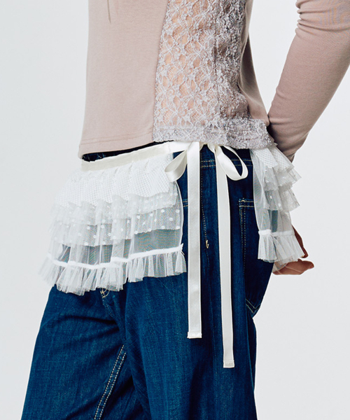 LARTIGENT(ラーティゼン)の「L15 DOT WRAP SKIRT(WHITE)(スカート・レディース・その他・FREE)」の2枚目の写真
