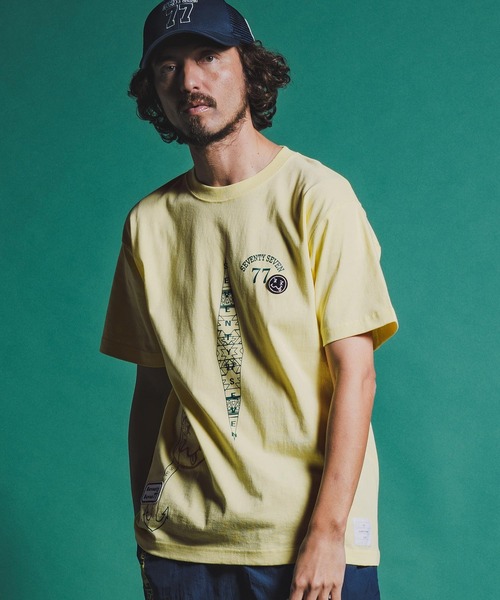 seventy seven(セブンティセブン)の「mt10179-middle onz S-S t-shirts (77mix26S) Tシャツ(7726S260)(Tシャツ/カットソー・メンズ・ホワイト/ブラック/レモンイエロー・L/M/S/XL)」の17枚目の写真