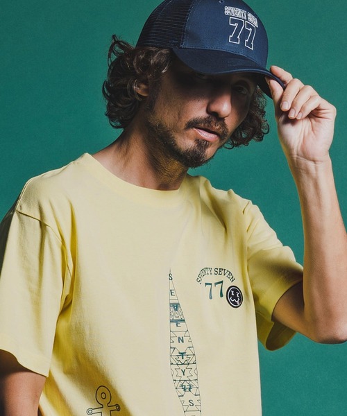 seventy seven(セブンティセブン)の「mt10179-middle onz S-S t-shirts (77mix26S) Tシャツ(7726S260)(Tシャツ/カットソー・メンズ・ホワイト/ブラック/レモンイエロー・L/M/S/XL)」の18枚目の写真