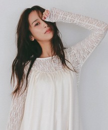 AJUGA. | ストレッチシアーレース長袖トップス(Tシャツ/カットソー)