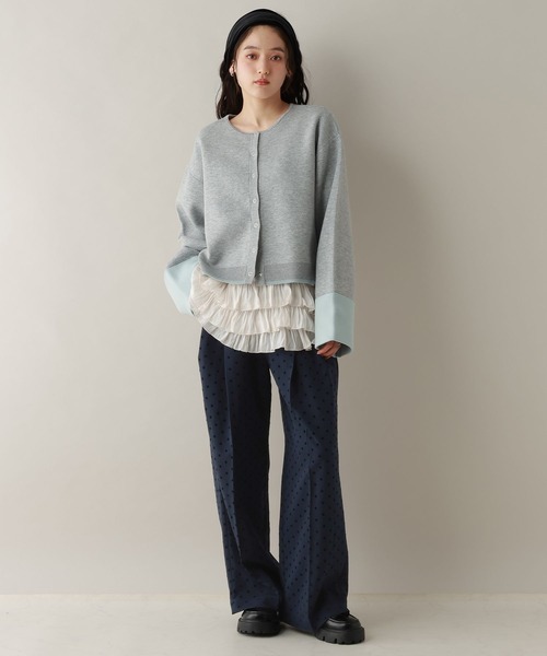 RAGEBLUE（レイジブルー）の「ドットワイドイージーパンツ（スラックス・レディース・ブラック/ネイビー・FREE）」の7枚目の写真