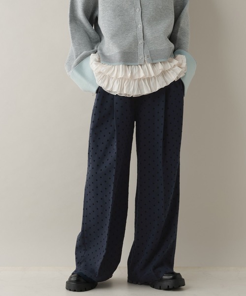 RAGEBLUE（レイジブルー）の「ドットワイドイージーパンツ（スラックス・レディース・ブラック/ネイビー・FREE）」の9枚目の写真