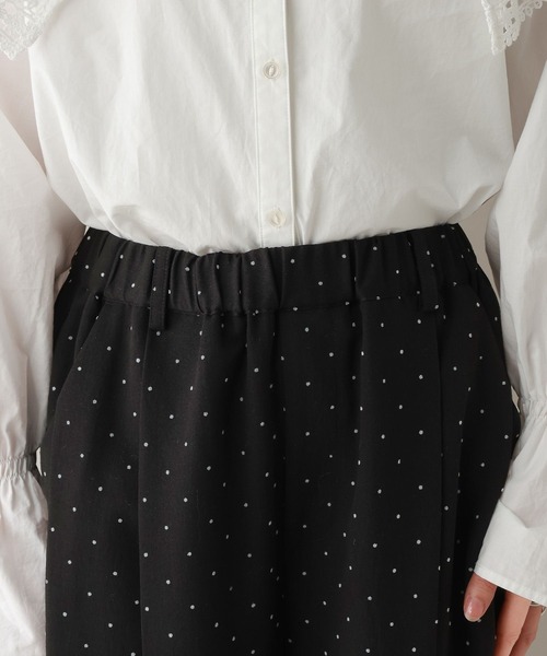 RAGEBLUE（レイジブルー）の「ドットワイドイージーパンツ（スラックス・レディース・ブラック/ネイビー・FREE）」の12枚目の写真