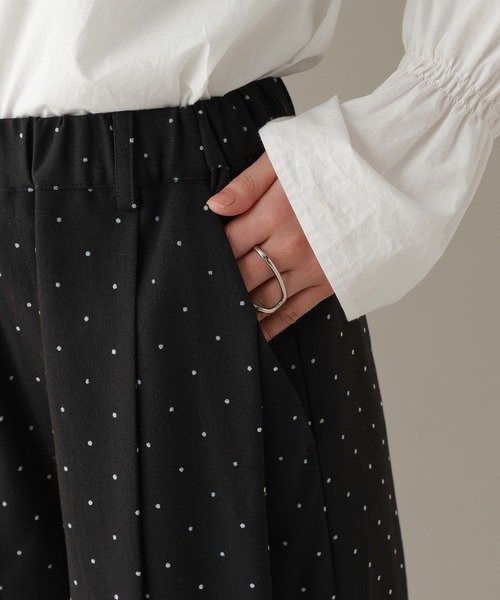 RAGEBLUE（レイジブルー）の「ドットワイドイージーパンツ（スラックス・レディース・ブラック/ネイビー・FREE）」の13枚目の写真
