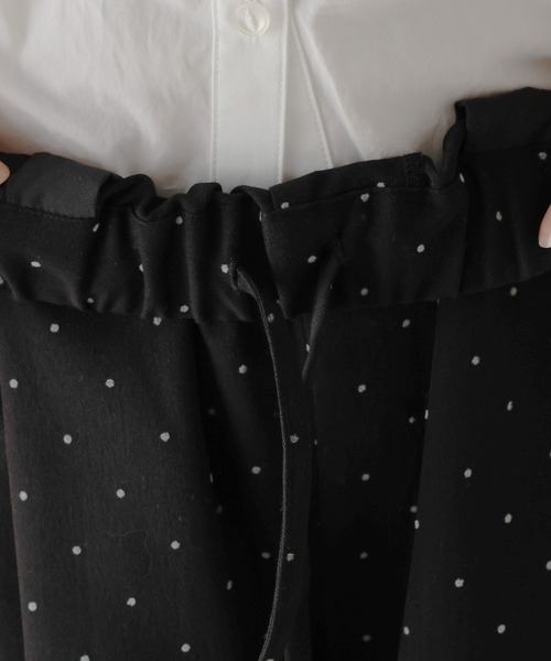 RAGEBLUE（レイジブルー）の「ドットワイドイージーパンツ（スラックス・レディース・ブラック/ネイビー・FREE）」の15枚目の写真