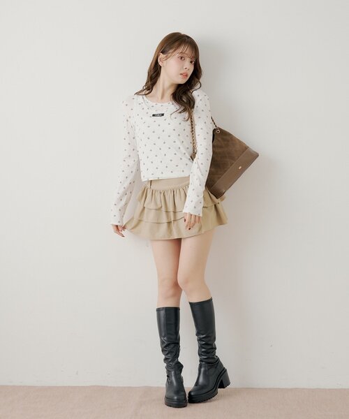 Chico(チコ)の「花柄レイヤードトップス(Tシャツ/カットソー・レディース・ブルー/ブルー系その他3/ホワイト系その他3/ピンク・FREE)」の8枚目の写真
