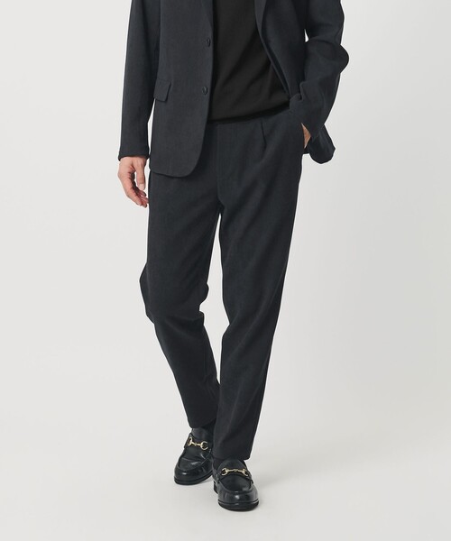 BEAUTY&YOUTH UNITED ARROWS(ビューティーアンドユースユナイテッドアローズ)の「ブラッシュド ツイル ワンプリーツ テーパード イージーパンツ NO.5 セットアップ対応可能(その他パンツ・メンズ・ダークグレー/ネイビー・L/XL/S/M)」の2枚目の写真