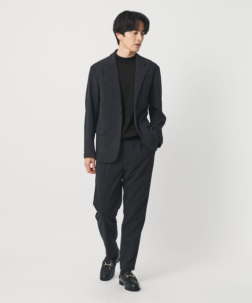BEAUTY&YOUTH UNITED ARROWS(ビューティーアンドユースユナイテッドアローズ)の「ブラッシュド ツイル ワンプリーツ テーパード イージーパンツ NO.5 セットアップ対応可能(その他パンツ・メンズ・ダークグレー/ネイビー・L/XL/S/M)」の5枚目の写真