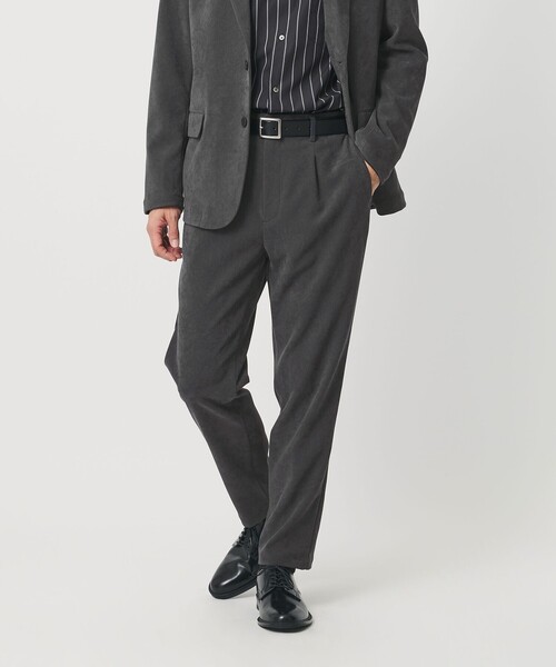 BEAUTY&YOUTH UNITED ARROWS(ビューティーアンドユースユナイテッドアローズ)の「ブラッシュド ツイル ワンプリーツ テーパード イージーパンツ NO.5 セットアップ対応可能(その他パンツ・メンズ・ダークグレー/ネイビー・L/XL/S/M)」の6枚目の写真