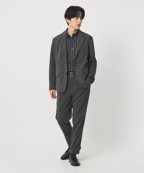 BEAUTY&YOUTH UNITED ARROWS(ビューティーアンドユースユナイテッドアローズ)の「ブラッシュド ツイル ワンプリーツ テーパード イージーパンツ NO.5 セットアップ対応可能(その他パンツ・メンズ・ダークグレー/ネイビー・L/XL/S/M)」の8枚目の写真