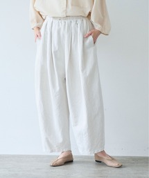 yuni | Ccotton/Linen denim wide cocoon パンツ(デニムパンツ)
