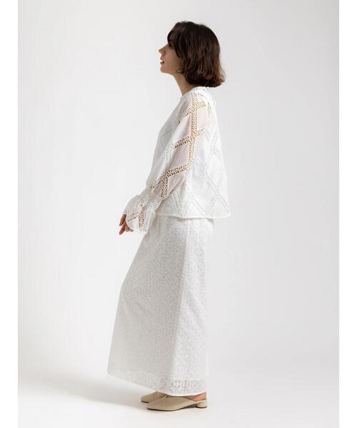 Te chichi（テチチ）の「【Atelier ChouChou】パネルレースナロースカート(セットアップ可)（スカート・レディース・オフホワイト・F）」の3枚目の写真