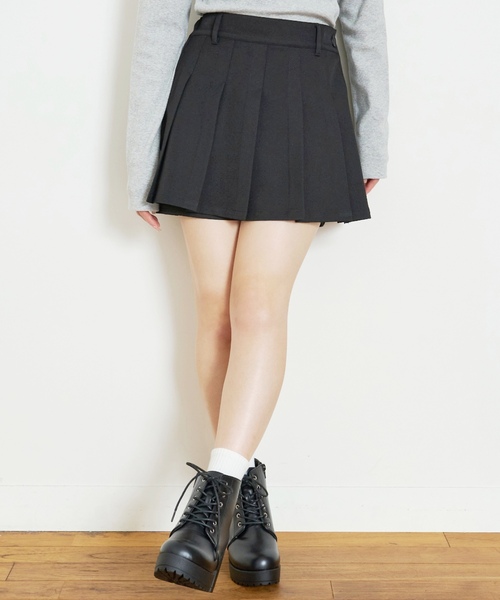 LOVETOXIC（ラブトキシック）の「【LTXC】スタイル盛れマイクロミニスカパン（その他パンツ・キッズ・ベージュ/ブラック/グレー・S:140cm/130cm/L:160cm/M:150cm）」の2枚目の写真