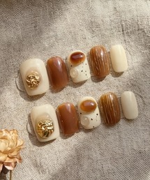 KONVINI（コンビニ）の「【not a nail】水光マグネットデザインショートネイルチップ（ネイルシール/ネイルチップ）」