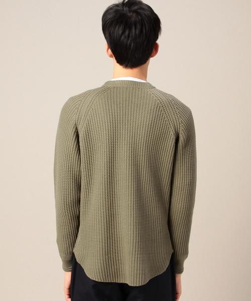 BEAUTY&YOUTH UNITED ARROWS(ビューティーアンドユースユナイテッドアローズ)の「BY コットン ワッフル クルーネック ニット◆(ニット/セーター・メンズ・ホワイト/ブラック/オリーブ・MEDIUM/LARGE/X-LARGE/SMALL)」の4枚目の写真