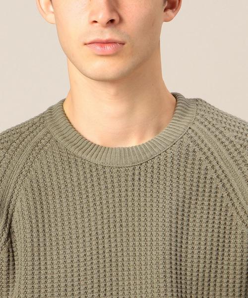 BEAUTY&YOUTH UNITED ARROWS(ビューティーアンドユースユナイテッドアローズ)の「BY コットン ワッフル クルーネック ニット◆(ニット/セーター・メンズ・ホワイト/ブラック/オリーブ・MEDIUM/LARGE/X-LARGE/SMALL)」の8枚目の写真