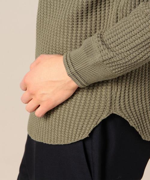BEAUTY&YOUTH UNITED ARROWS(ビューティーアンドユースユナイテッドアローズ)の「BY コットン ワッフル クルーネック ニット◆(ニット/セーター・メンズ・ホワイト/ブラック/オリーブ・MEDIUM/LARGE/X-LARGE/SMALL)」の9枚目の写真